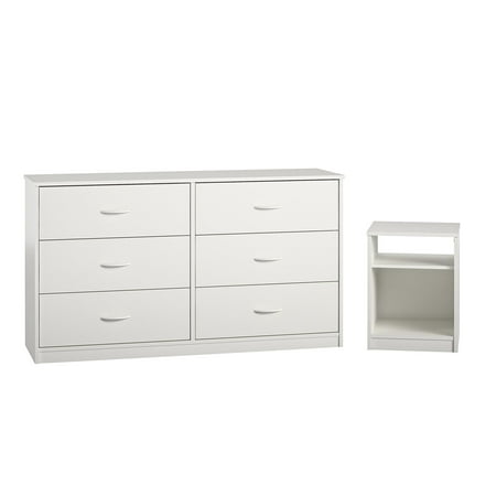 Mainstay Classic 6 Drawer Dresser White Finish .A White